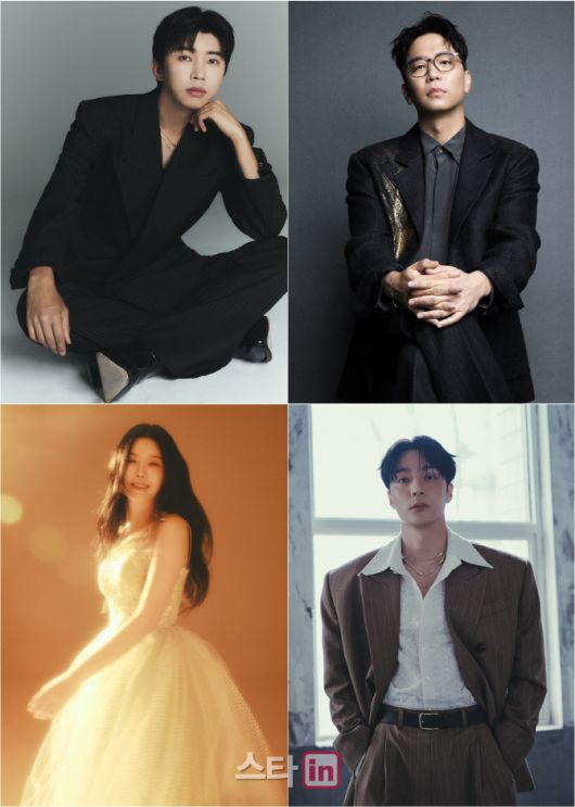 왼쪽 위부터 시계방향으로 임영웅, 이적, 로이킴, 린