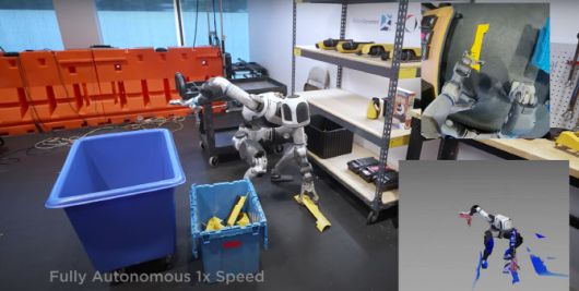 보스턴다이나믹스 아틀라스가 방해에도 업무를 수행하는 모습 (사진=현대차그룹)