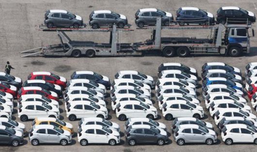 경기도 평택항에 수출용 자동차가 세워져 있다. (사진=연합뉴스)