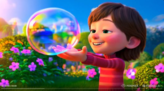 중국 미니맥스의 영상· AI생성앱 ‘하이뤄AI’로 만든 디즈니 픽사 스타일 영상 중 한 장면(사진=Maria Castada 생성)