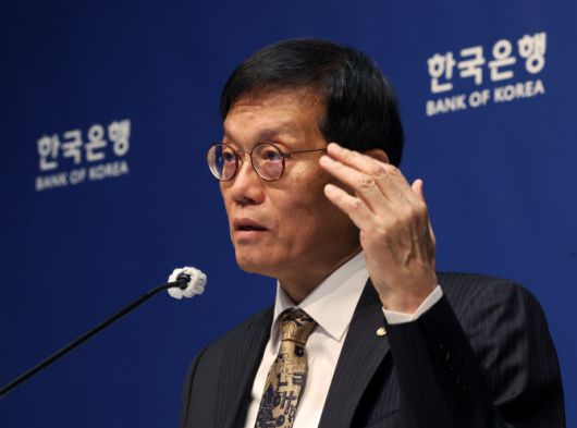 이창용 한국은행 총재가 23일 서울 중구 한국은행에서 열린 통화정책방향 기자간담회에서 발언하고 있다. (사진= 공동취재단)