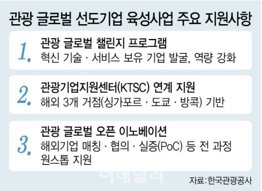 [이데일리 김정훈 기자] 관광 글로벌 선도기업 육성사업 주요 지원사항