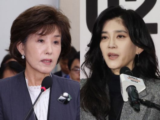 박선영 전 진실화해위원장(왼쪽)과 이부진 신라호텔 사장. (사진=연합뉴스)