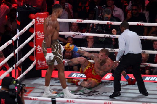 앤서니 조슈아와 제이크 폴의 복싱 경기 모습. 사진=AFPBB NEWS