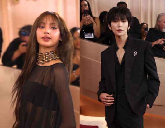 블랙핑크 리사(왼쪽)와 세븐틴 조슈아(사진=골든글로브 X)