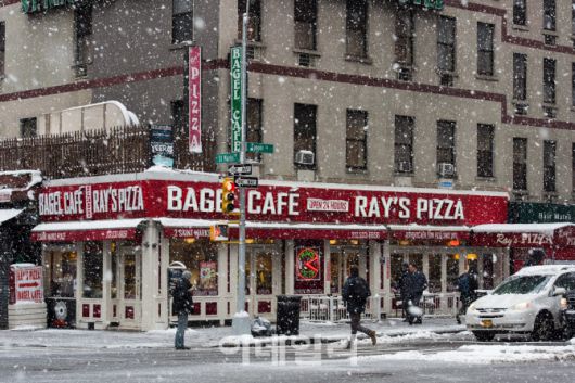 눈이 오고 있는 뉴욕 맨하튼 거리 (사진=뉴욕관광청)
