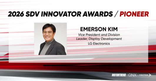 LG전자가 글로벌 자동차 미디어 ‘모터트렌드’가 주관하는 ‘2026 SDV 이노베이터 어워즈’를 2년 연속 수상했다. 사진은 올해 ‘선구자(Pioneer)’ 부문을 수상한 김경락 VS사업본부 디스플레이개발리더 상무.(사진=LG전자)
