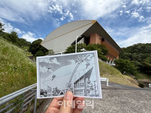 슬램덩크에서 산왕전이 펼쳐진 이시다 체육관 외관 (사진=아임인트립)
