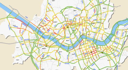 23일 오후 10시 25분쯤 서울 교통상황. (자료= 서울시 교통정보 시스템)