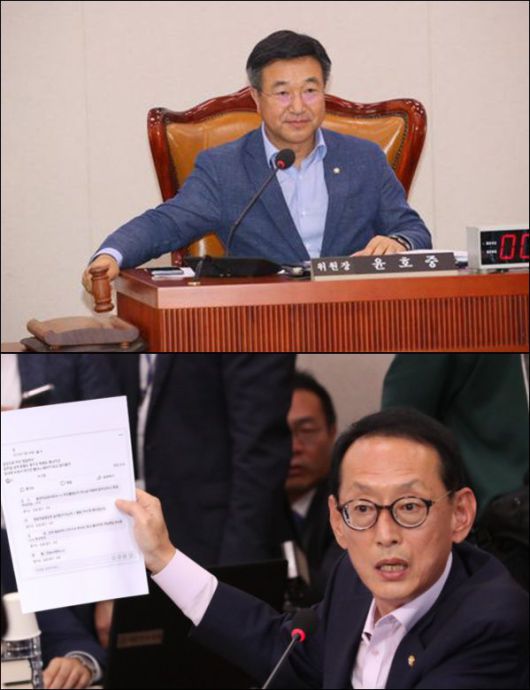 더불어민주당 윤호중(위) 법사위원장과 국민의힘 김도읍 간사/연합뉴스