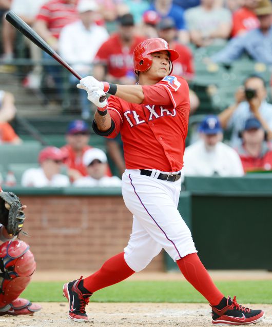 7년 1억3000만달러라는 천문학적인 계약을 맺고 2014년부터 텍사스 레인저스에서 뛴 추신수. / 조선일보DB