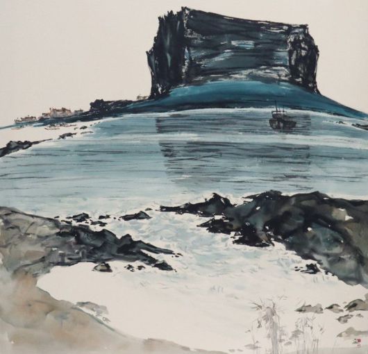 이건희 컬렉션에 포함된 박대성 작가의 ‘일출봉’. /전남도립미술관