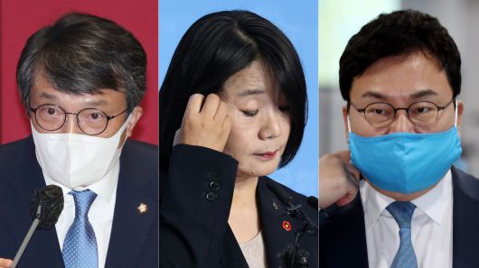 열린민주당 김의겸 의원, 무소속 윤미향·이상직 의원./조선일보 DB