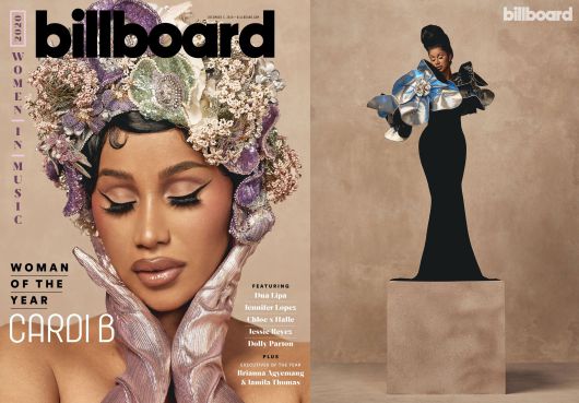 /빌보드 2020년 올해의 여가수에 뽑힌 카디비. 그가 입고 있는 옷은 한국인 신진 디자이너 박소희(25)씨의 작품이다.