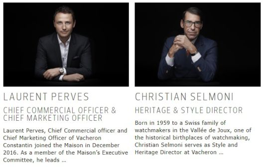 로랑 퍼브스, 크리스티앙 셀모니(오른쪽). /바쉐론 콘스탄틴