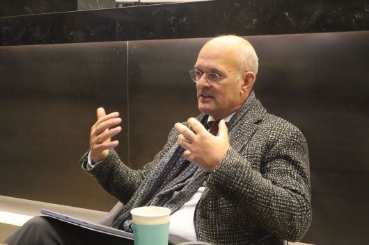 지난달 29일 서울 여의도의 한 카페에서 라스무스 에젠달 유엔세계식량계획 공여국장이 조선일보와 인터뷰를 하고 있다./WFP