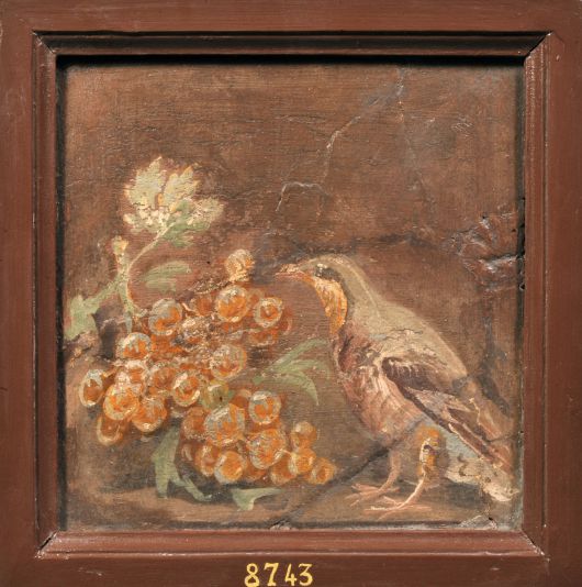 ‘포도와 자고새가 있는 정물’. 프레스코화. 30×29×6㎝. 1세기.
