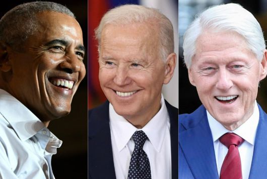 (왼쪽부터) 오바마, 바이든, 클린턴 전 대통령. /AFP 연합뉴스