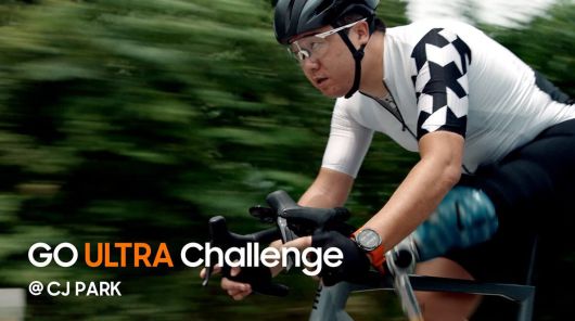 장애인 사이클 선수 박찬종씨가 294㎞를 완주하는 모습을 다룬 '갤럭시 워치 울트라' 캠페인. /제일기획