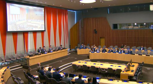 23일 유엔 안보리 비공식 회의에서 관세 문제를 두고 미국과 중국이 충돌했다./유엔