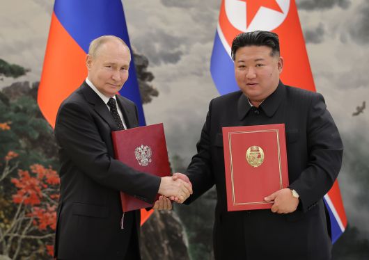 블라디미르 푸틴 러시아 대통령과 김정은 북한 국무위원장. /연합뉴스