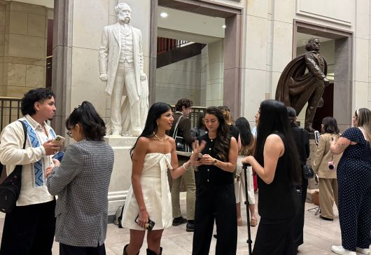 7일 미국 의회에서 열린 민주당 정책소통위원회(DPCC) '미디어 로우' 행사에 크리에이터들이 모여 있다. /워싱턴=김은중 특파원