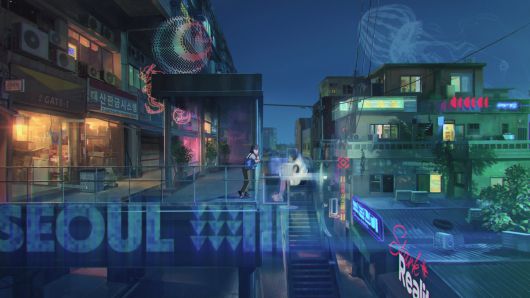 '이 별에 필요한'에 등장하는 2050년 서울./넷플릭스