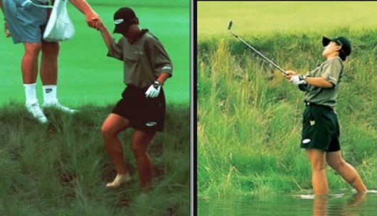 1998년 US 여자 오픈 당시 '맨발의 투혼'으로 우승해 IMF의 절망에 빠진 국민들에게 감동과 위로를 준 박세리. 그는 "내 인생이 다시 물웅덩이에 빠진다 해도 0.00001%의 가능성에 희망을 걸고 도전할 것"이라고 했다. /조선일보DB