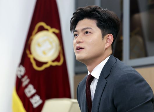 김용태 국민의힘 비상대책위원장이 20일 오후 서울 서초구 대한변호사협회를 찾아 김정욱 협회장과 환담을 나누고 있다.(공동취재) 2025.6.20/뉴스1 ⓒ News1 민경석 기자