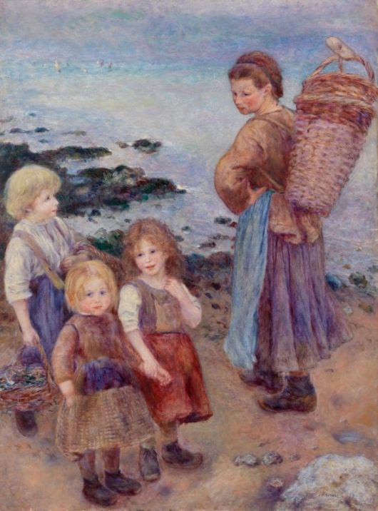 르누아르 ‘베르나발에서의 홍합 채취’(1879). 반스는 르누아르 작품만 179점 보유했는데, 이 그림은 1942년 가장 마지막으로 구입한 것이다./반스 파운데이션