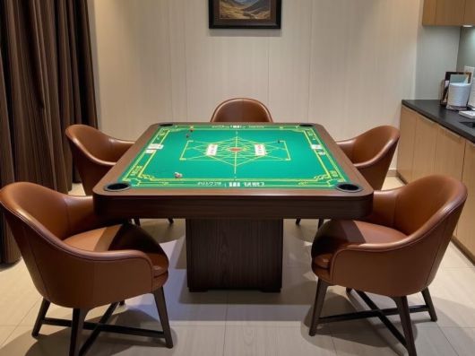 베이징의 한 주택 내부에 설치된 카드 게임 테이블./샤오훙수