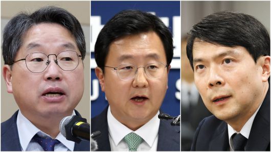 노만석 대검차장, 정진우 서울중앙지검장, 성상헌 검찰국장.