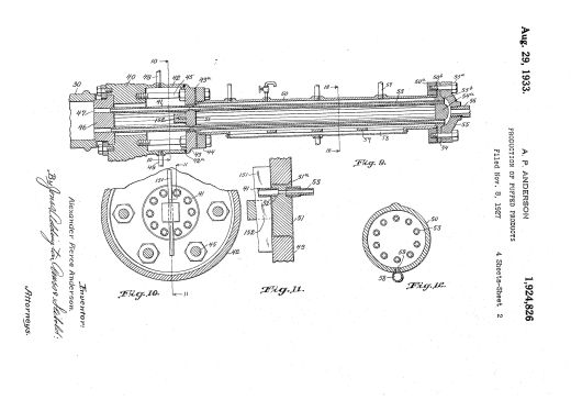 1933년 앤더슨이 다시 특허를 받은 곡물 팽창 기계 특허 도면. /미 국회도서관, 미네소타역사학회