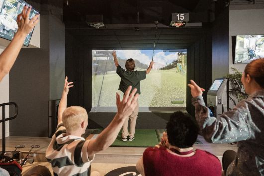 미국 뉴욕주에 있는 스포츠 펍 형식의 스크린 골프장 ‘골프존 소셜’. /골프존