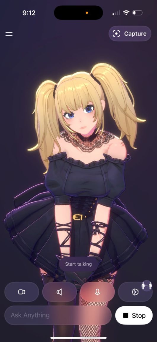 AI 챗봇 '그록'의 음성 채팅 모드에서 등장하는 AI 캐릭터 '애니'. 음성이 사람과 같고 입 모양과 표정도 실시간으로 바뀌어 사용자들이 AI와 화상 채팅에 감정적으로 빠져들 우려가 있다. /그록