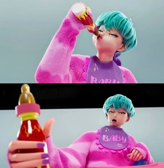 특히 인기를 끈 베이비 사자의 불닭소스 챌린지 장면. @netflix