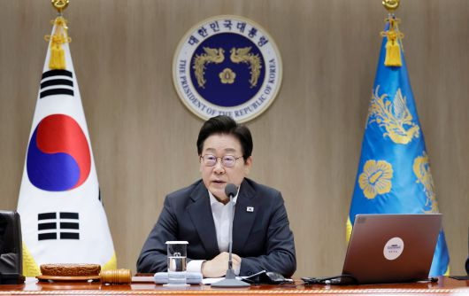 이재명 대통령이 22일 서울 용산 대통령실 청사에서 열린 국무회의에서 발언하고 있다. /연합뉴스