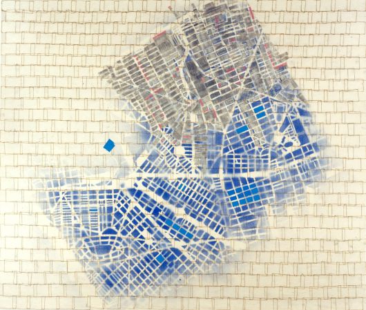 마크 브래드퍼드, '파랑(Blue)'. 2005. 파마용 반투명 종이(엔드페이퍼)로 만든 초기작이다. 213×183cm. /아모레퍼시픽미술관