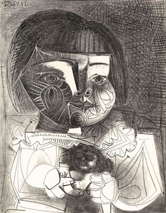 피카소의 딸 팔로마를 담은 '인형과 함께 있는 팔로마(1952)'. /피카소 생가 박물관