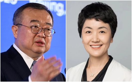 류젠차오(61·劉建超) 중국공산당 대외연락부 부장과 쑨하이옌(53·孫海彥) 대외연락부 부부장