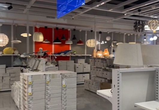 북한 평양의 한 가구 매장. 스웨덴 가구 업체 이케아 매장과 매우 비슷한 모습이다. /뉴욕타임스 보도화면 캡처