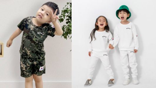 다양한 로카티 상하복을 입은 유아 모델들. /인터넷 커뮤니티