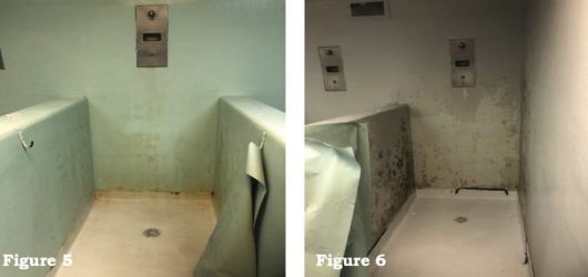 미국 국토안보부(DHS) 감찰 보고서에 나온 폭스턴 이민자 구금시설 내부 사진./DHS