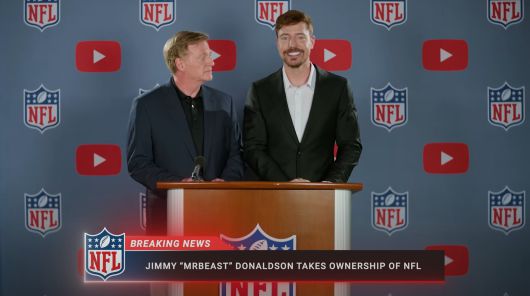 구독자 약 4억3000만명을 보유한 유튜버 '미스터 비스트'가 NFL의 유튜브 생중계를 홍보하는 영상. /미스터비스트 유튜브