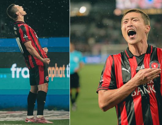 조규성(27·미트윌란)의 포효./미트윌란