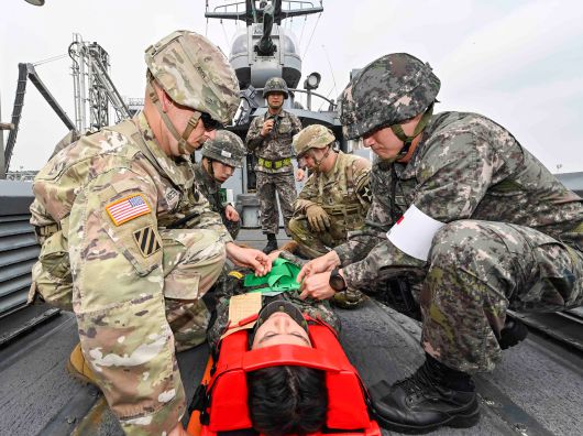 5월 진행된 한미연합사 연합·합동 의무지원훈련. /연합뉴스