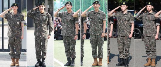 방탄소년단의 진(왼쪽부터)과 제이홉, RM, 뷔, 지민,정국이 국방의 의무를 마치고 현역 제대했다. /뉴스1