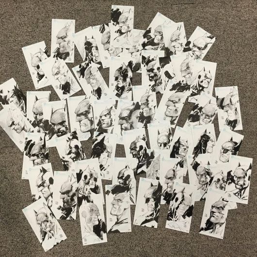 짐 리가 그린 배트맨 스케치. "수백 번이나 그렸지만 매번 조금씩 다르게 나온다"며 "원하는 결과에 도달하지만 항상 예상했던 방식은 아니라는 게 바로 스케치의 묘미"라고 했다. /인스타그램