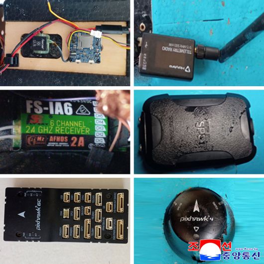 북한 조선인민군 총참모부 대변인은 10일 조선중앙통신을 통해 작년 9월과 지난 4일에 한국이 침투시킨 무인기를 격추했다고 주장하며 이에 대한 대가를 치르게 될 것이라고 위협했다. 사진은 북한이 주장한 한국 무인기 촬영 장치들. /조선중앙통신 연합뉴스