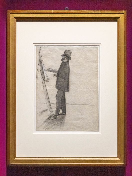 장 프레데리크 바지유, ‘이젤 앞에 선 마네’. 29.5×21.5cm. /김지호 기자